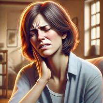 woman holding her jaw with painful look on her face TMD vs TMJ